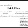 Kloos Erich 1928-1992 Todesanzeige